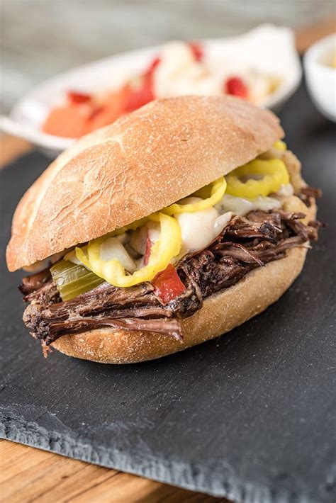 Slow Cooker Chicago Style Italian Beef Sandwiches