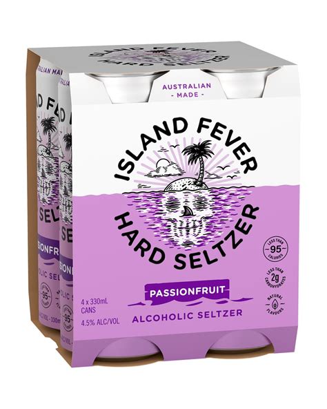 Buy Island Fever Passionfruit Seltzer 330ml Online With Same Day Free