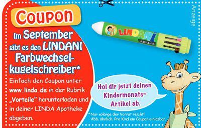 Linda Apotheken LINDANI Farbwechselkugelschreiber für Kinder GRATIS