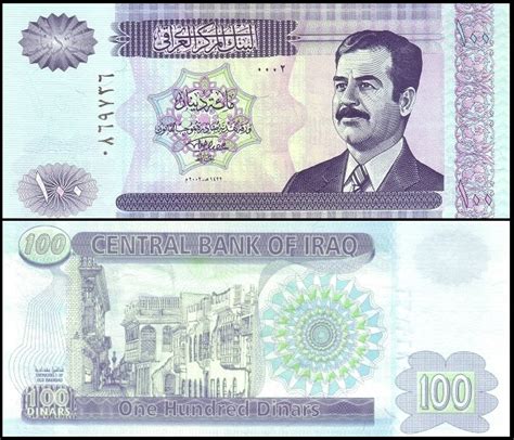 Bankbiljetten 087 Iraq Irak 100 Dinars 2002 Unc Hansmunt