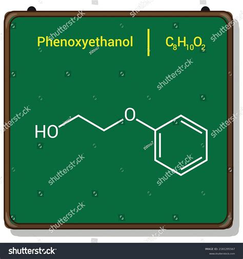 Chemical Structure Phenoxyethanol C8h10o2 Stock Vector (Royalty Free ...