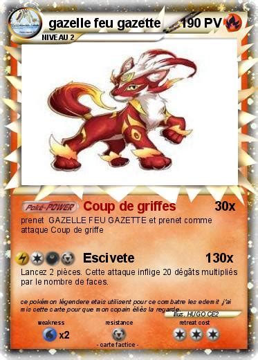 Pokémon Gazelle Feu Gazette Coup De Griffes Ma Carte Pokémon