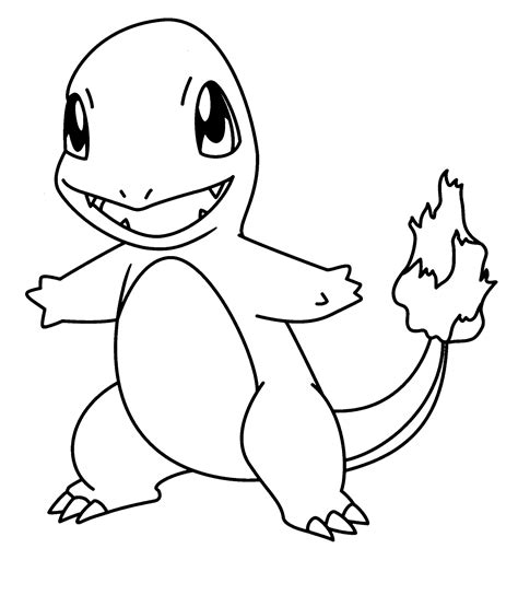 Pokemon Charmander Free Coloring Page - Free Printable Coloring Pages