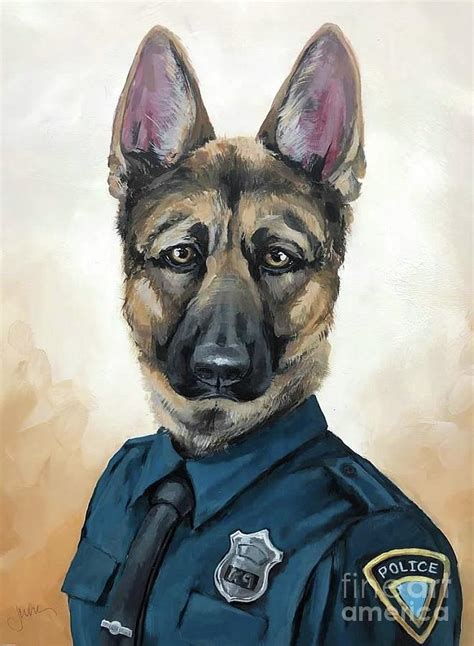 K9 Unit Painting By June Huff Fine Art America