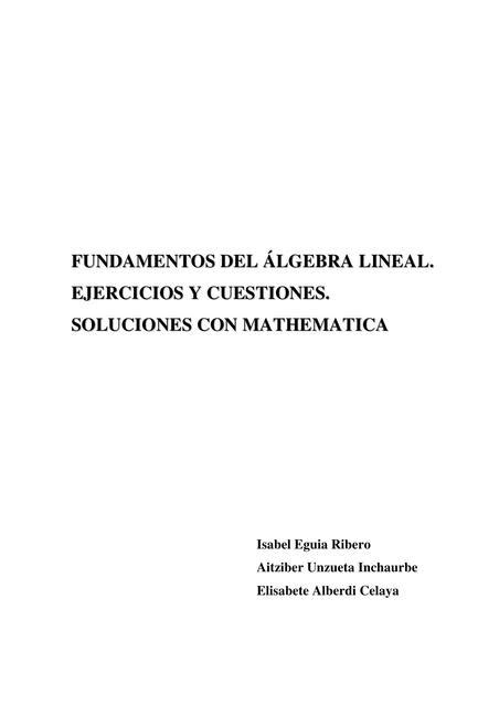 MATRIZ DETERMINANTE Ejercicios I EGUIA A UNZUETA E Eduardo BRAVO UDocz