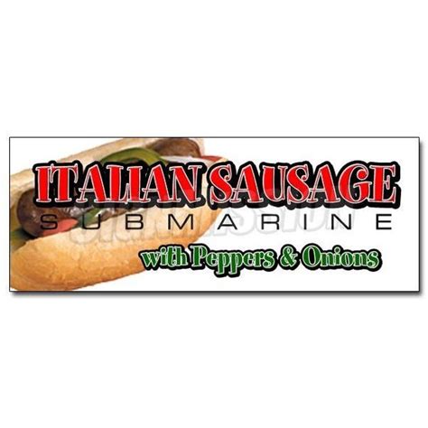 Signmission Italian Sausage Sub Decal Sticker Hero Peppers Supplies