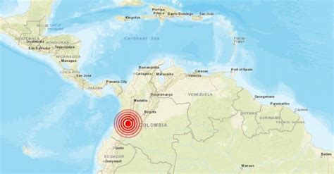 Temblor en Colombia de Magnitud 5 4 grados Hoy Sábado 26 Enero 2019