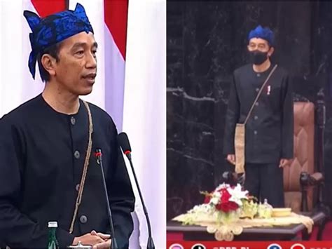 Tampil Beda Presiden Jokowi Kenakan Pakaian Adat Suku Baduy Di Sidang