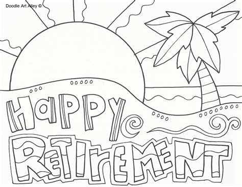 Retirement Coloring Sheets Coloring Pages