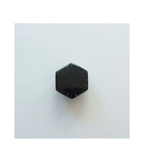 Bouton de meuble hexagonal en verre noir Élégance intemporelle