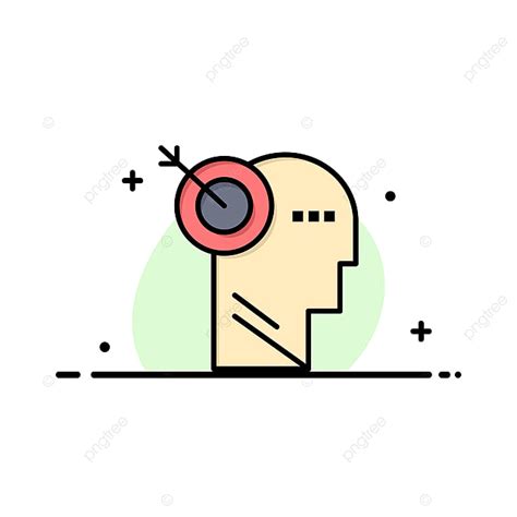 Gambar Panah Fokus Presisi Target Template Logo Bisnis Flat Col