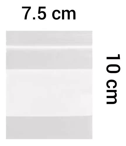 Bolsa Cierre Tipo Ziploc Transparente Franja X Cm Cuotas Sin