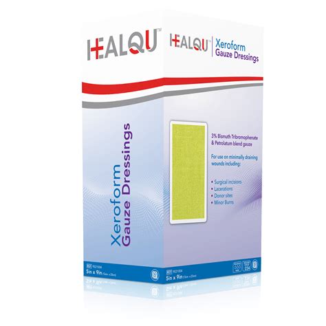 Healqu® Xeroform Petrolatum Gauze Dressings Healqu