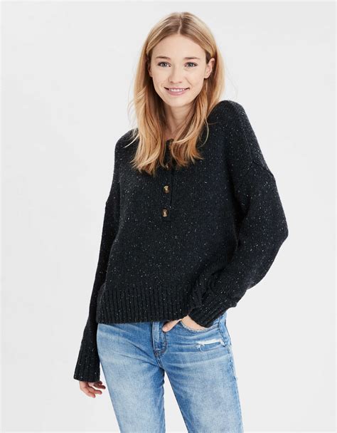 Ae Slouchy Henley Sweater