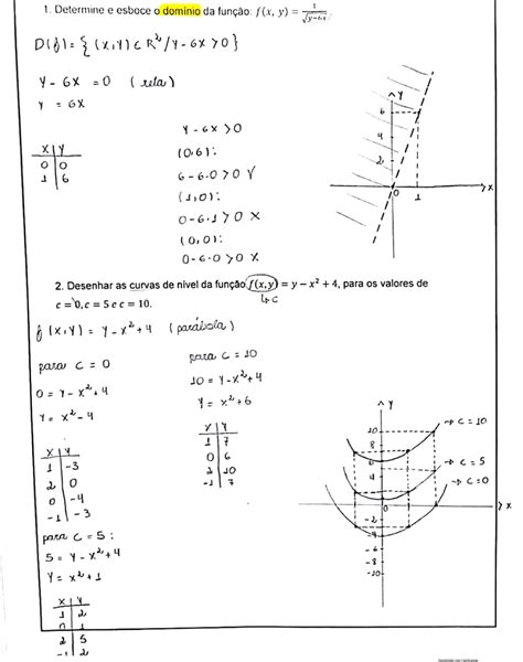 Tarefa 6 Cálculo Funções de Uma e Várias Variáveis Cálculo Funções