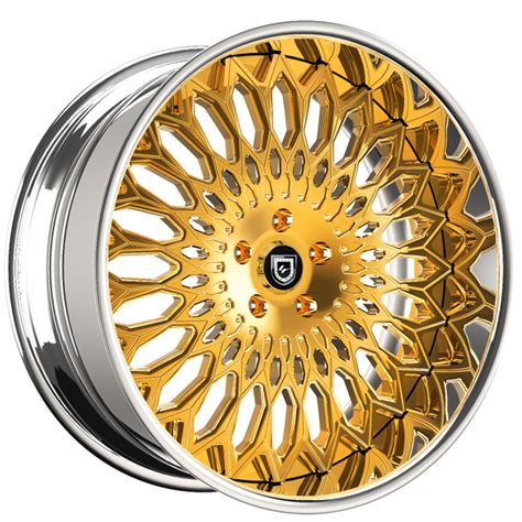 19 Staggered Lexani Forged Wheels LF Luxury LF 742 Petrus Custom Gold