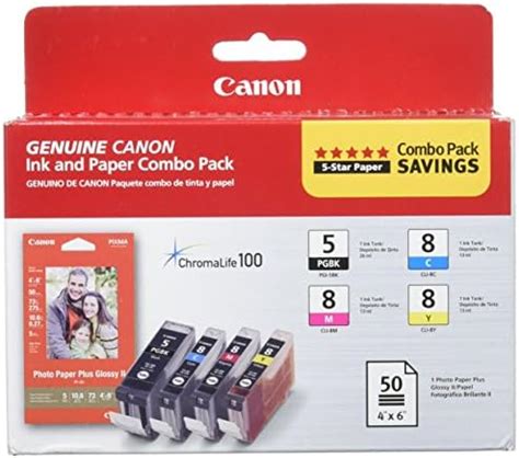 Amazon Canon Tinta Cmy Pgi Cli Con Pp Hojas Paquete