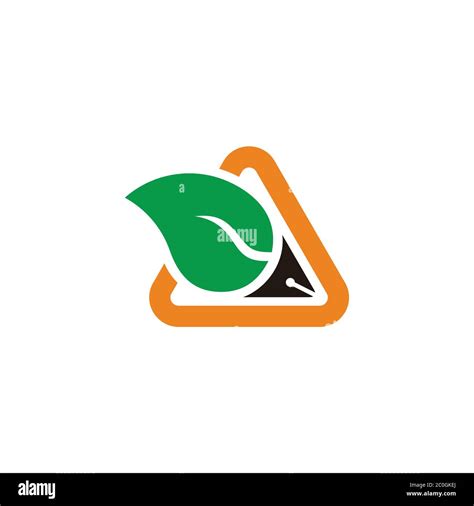 Leaf Natural School Symbol Logo Vector Stock Vector Image And Art Alamy