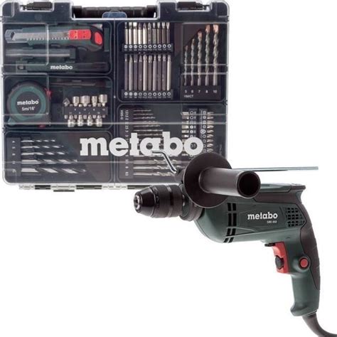 Perceuse à percussion Metabo SBE 650 650W Set Atelier mobile 80