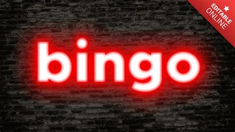 Bingo Lumineux Rouge Générateur d effet de texte