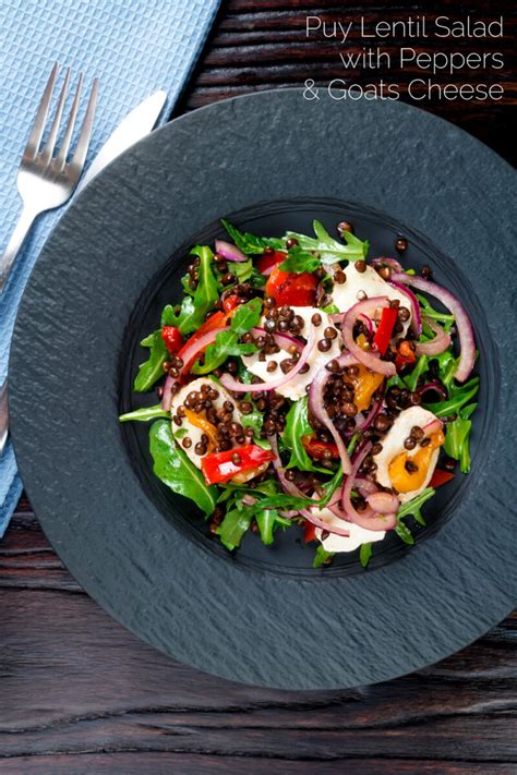 Puy Lentil Salad With Goat Cheese And Peppers Krumpli