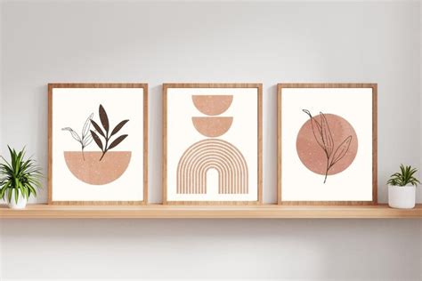 Neutral Wall Art Print Set 3 Piece Wall Art Set Mid Century - Etsy ...