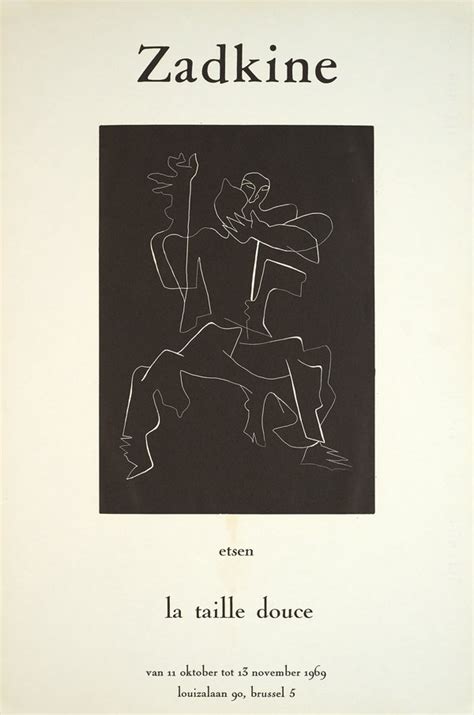 Vintage Posters By Ossip ZADKINE Galerie 1 2 3