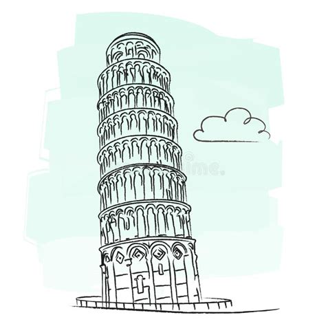 Torre de Pisa ilustración del vector Ilustración de edificio 59622687