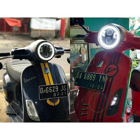 Jual Lampu Daymaker 5 75inch 4 Led Plus Senja White Vespa Matic