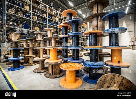 Empty Cable Drums Stacked In Hi Res Stock Photography And Images Alamy