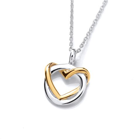 Silver Gold Wrapped In Love Pendant Without Chain Cavendish French