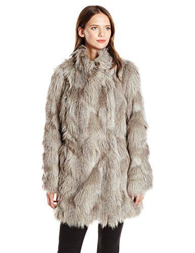 Plenty By Tracy Reese Women S Cuddle Coat Neutral Large Fur Coats