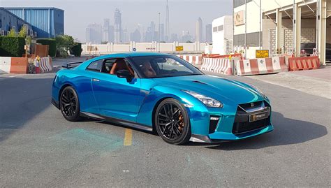 Nissan Gtr Blue Chrome Wrap Wrapstyle