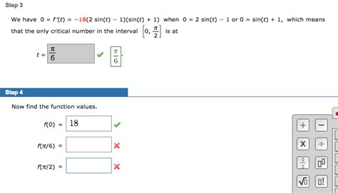 Solved We Have 0 F T 18 2 Sin T 1 Sin T 1 Chegg