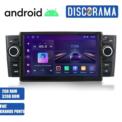 Autoradio Android Fiat Grande Punto Stereo Auto Touch Wifi