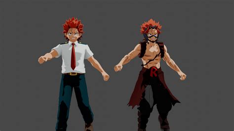 Eijiro Kirishima Mhoj Blender Release By Animebou33 On Deviantart