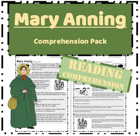 Mary Anning Reading Comprehension Story Missing Words True Or False 2 Levels Reading