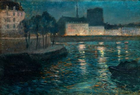 Art Of The Day Frits Thaulow Moonlight In Beaulieu