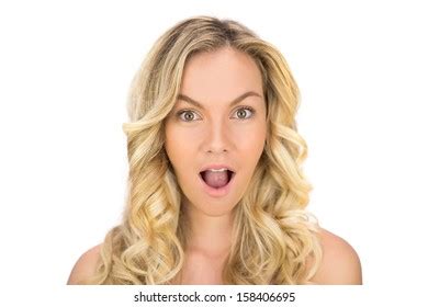 Surprised Curly Haired Blonde Posing On Stock Photo 158406695 Shutterstock