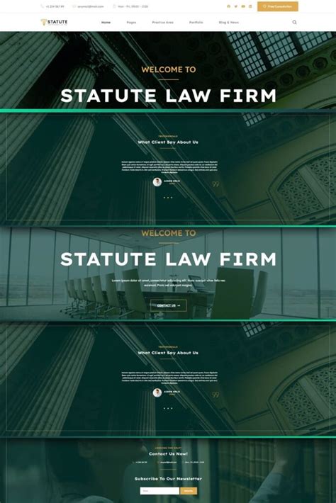 Statute Law Firm Attorney Elementor Template Kit Masterbundles