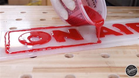 Diy Epoxy Resin Sign With Leds Youtube