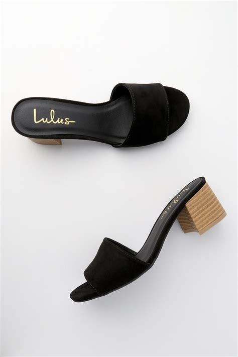 Cute Black Mules Suede Mules Vegan Mules Lulus