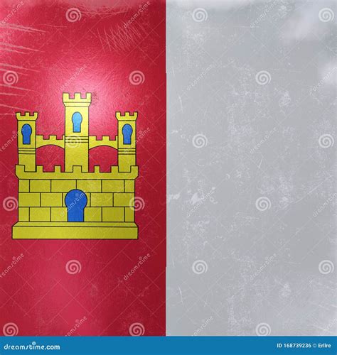 3d Rendering Of Castilla Leon Community Flag Stock Photography