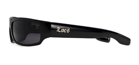 Locs Dark Lens Polished Black Locs Sunglasses