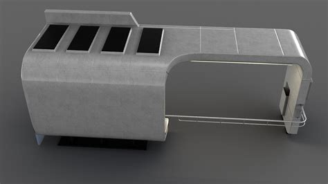 Sci Fi Bus Stop 3d Turbosquid 1209689