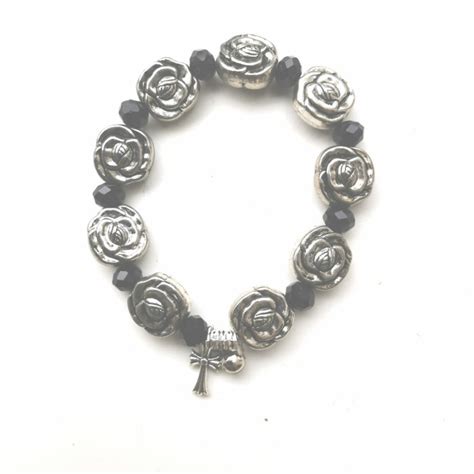 Jual All Saints Gelang Silver Rosario Shopee Indonesia