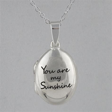 Sterling Silver You are My Sunshine Locket Necklace | FashionJunkie4Life