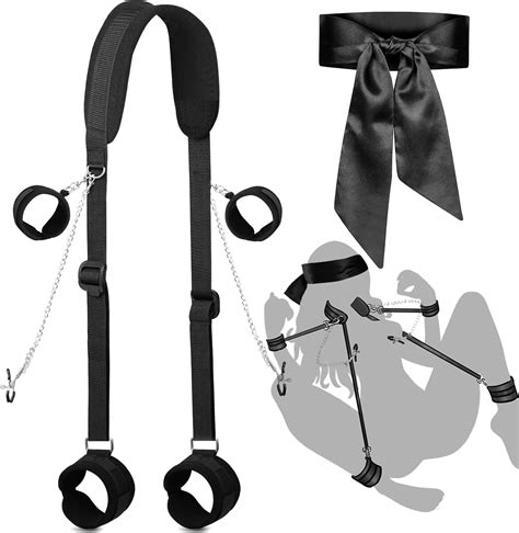 Amazon BDSM Restraints Kit Sex Bondage Set With Handcuffs And Leg Straps Cuffs Nipple