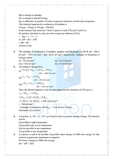 Ncert Solutions For Class 11 Chemistry Chapter 6 Thermodynamics