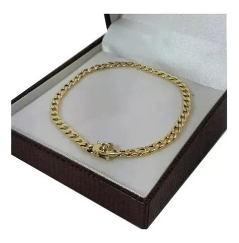 Pulseira Grumet 7 Gramas 5mm Ouro 18k 750 Parcelamento Sem Juros